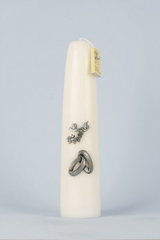 Trouwkaars ringen duif zilver